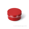 80ml round aluminyo lata para sa lip balm cosmetics